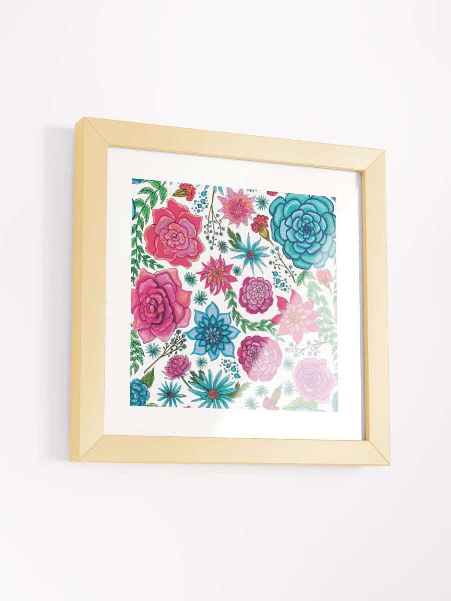 Bold Blooms on White | Square Print | by Monique Faella Designs™ | Framed Coastal Wall Art | Museum-Quality Print product image (23)
