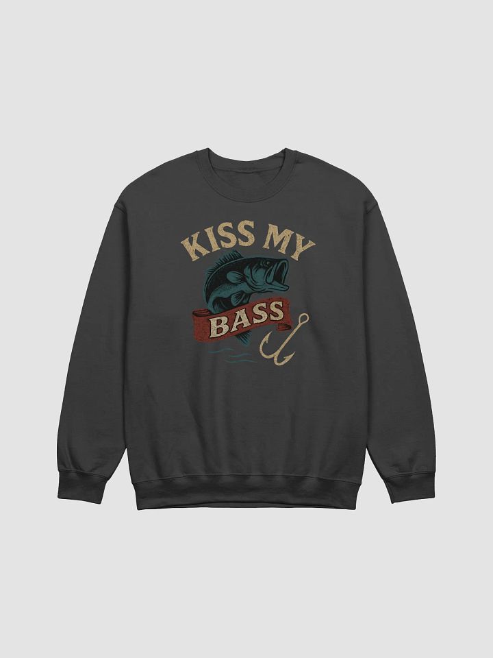Vintage Kiss My Bass Fishing Sweatshirt – Retro Bold Humor product image (5)