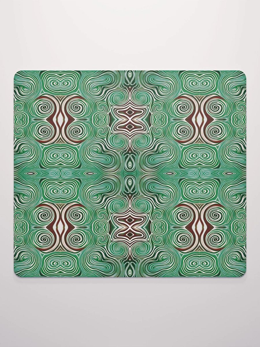 Funky Cool Green Liquid Tie-Dye Gaming Mouse Pad product image (3)
