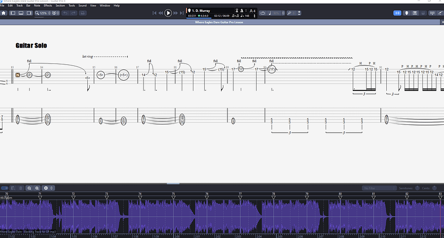 Where Eagles Dare PDF TAB + Backing Track MP3 product image (3)