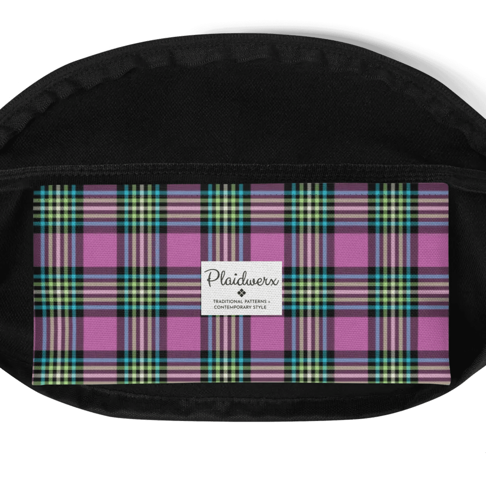 Purple Orchid and Turquoise Plaid Fanny Pack product image (6)