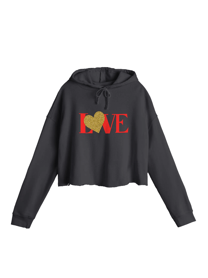 Love in Red Letters with Gold Heart Crop Tee product image (2)