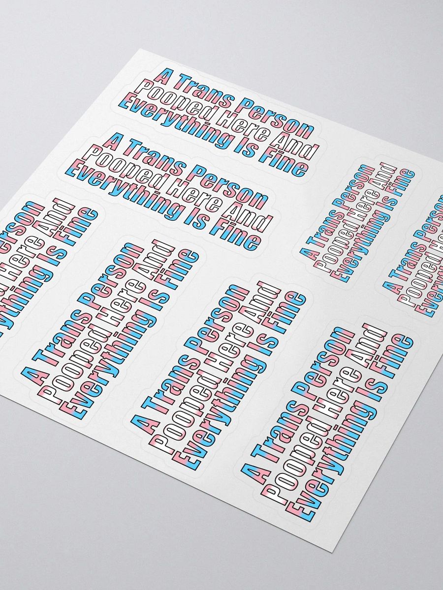 A Trans Person Pooped Here Stickers product image (3)