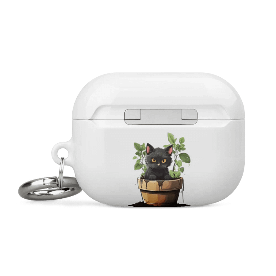 Whimsical Cat in Pot All-Over Print AirPods® Case product image (14)