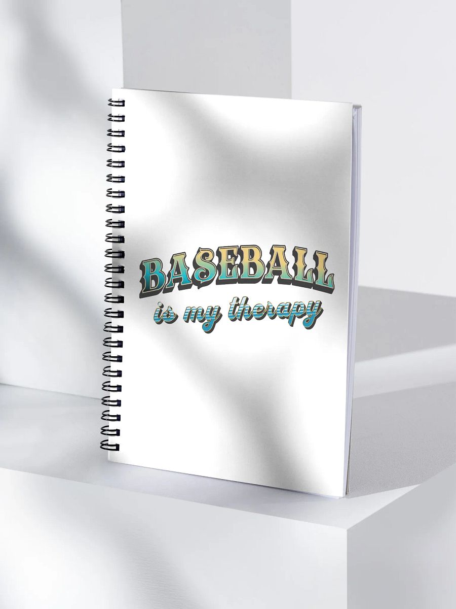 Baseball Is My Therapy Golden Spiral Notebook product image (1)