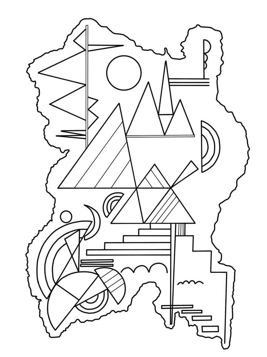 PDF, PNG - Coloring The Masters Kandinsky, Klee & Seiwert Coloring Book product image (4)