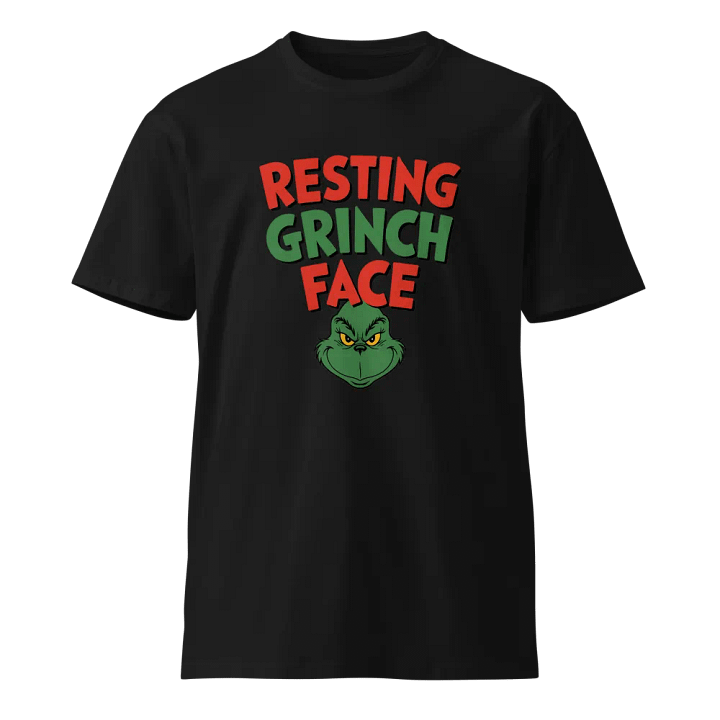 Resting Grinch Face Unisex Premium Tee product image (1)
