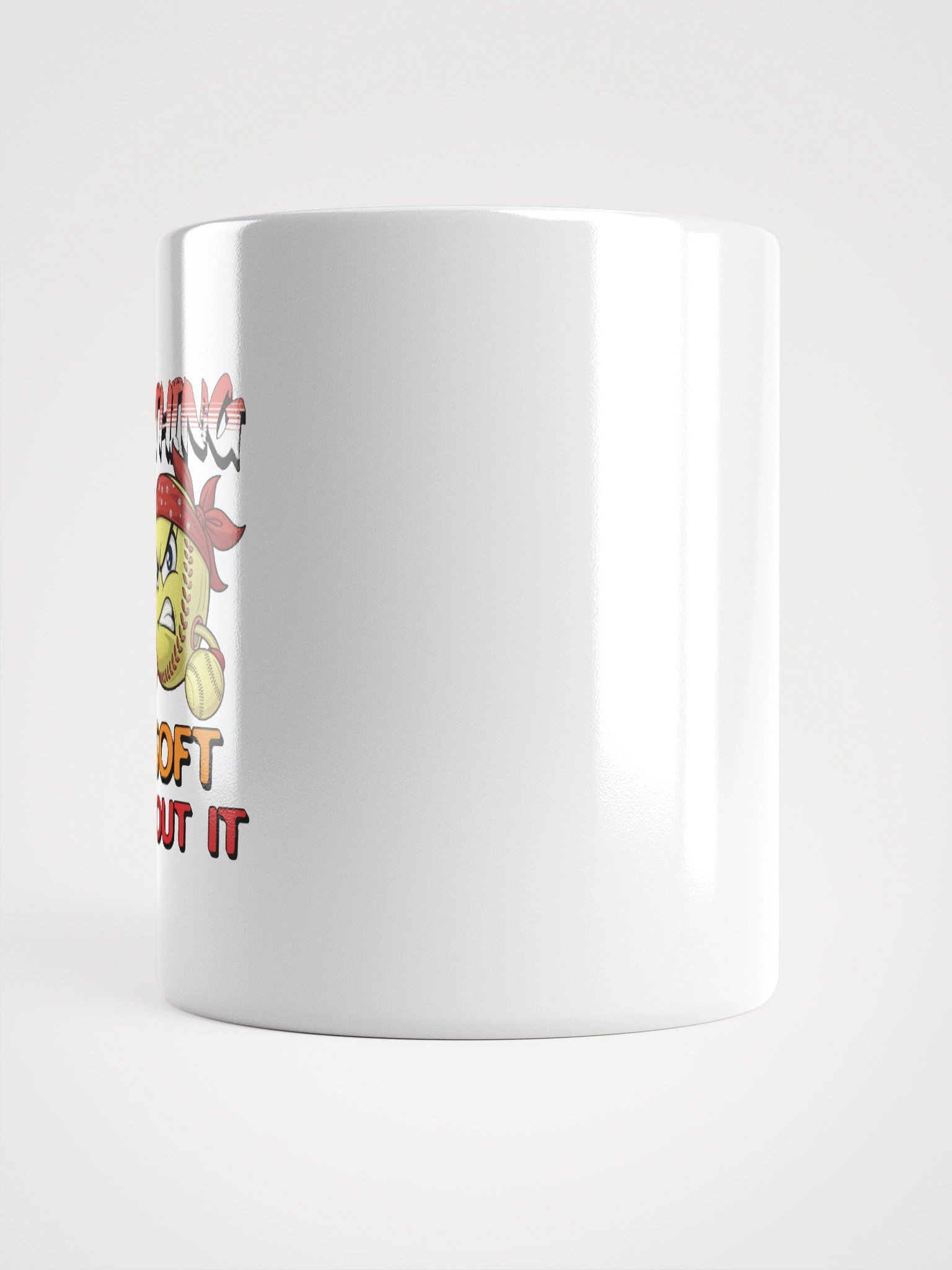 Nothing Soft About It Softball Angry Rebel Mug product image (10)