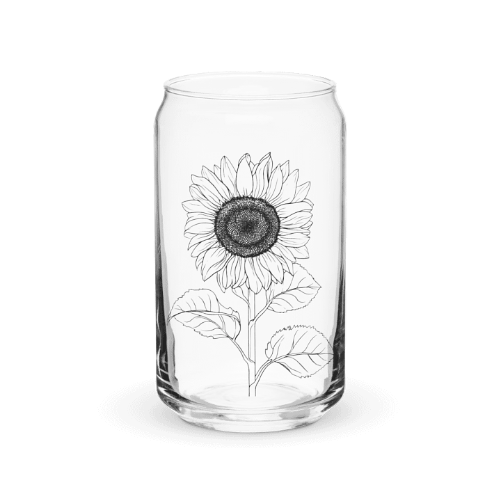 Sunflower Sip in Style: Can-Shaped Glass product image (1)