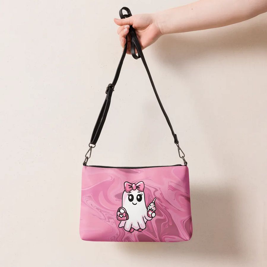Cute Ghost Flip-Sided Faux Leather Crossbody Bag product image (7)