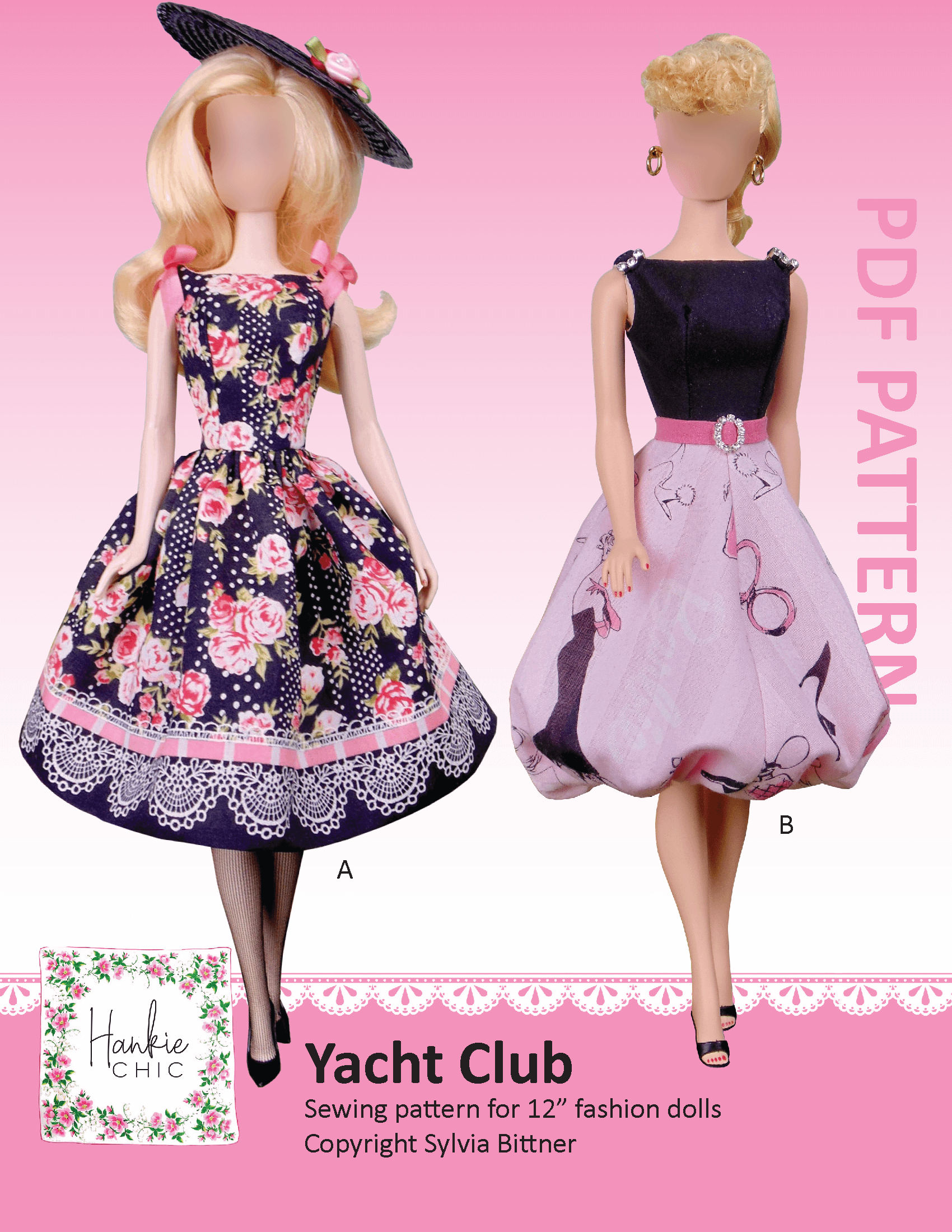 Yacht Club sewing pattern for 12" fashion dolls product image (1)