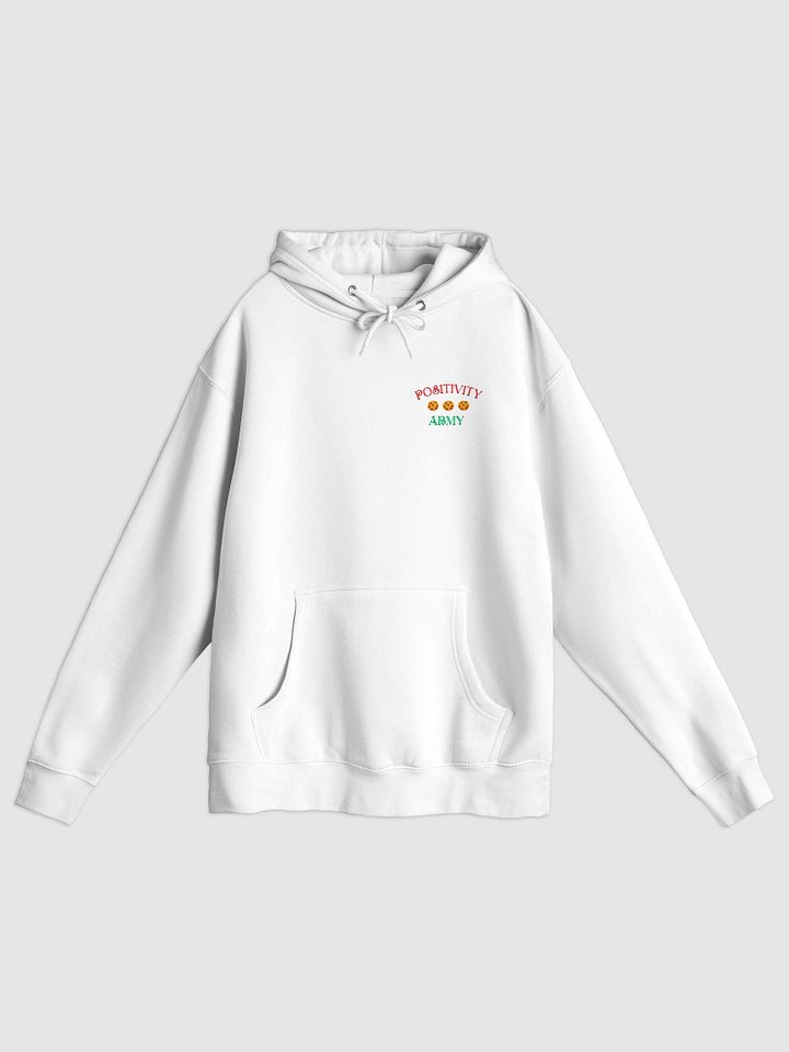 Positivity Army White Hoodie product image (1)