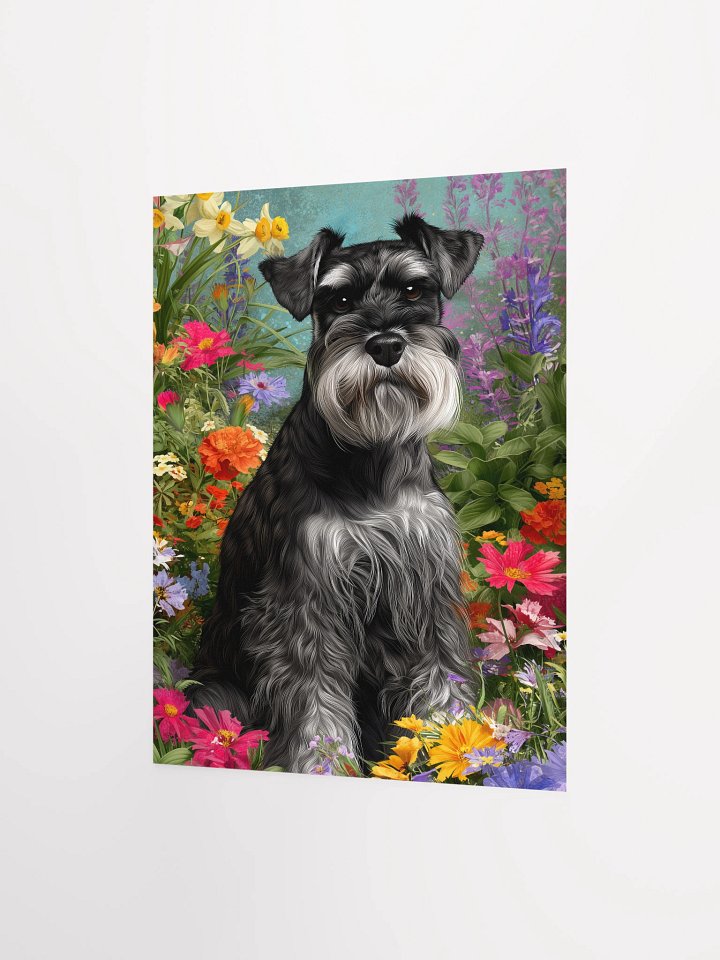 Schnauzer Bloom Matte Unframed Wall Art Paper Canvas product image (5)