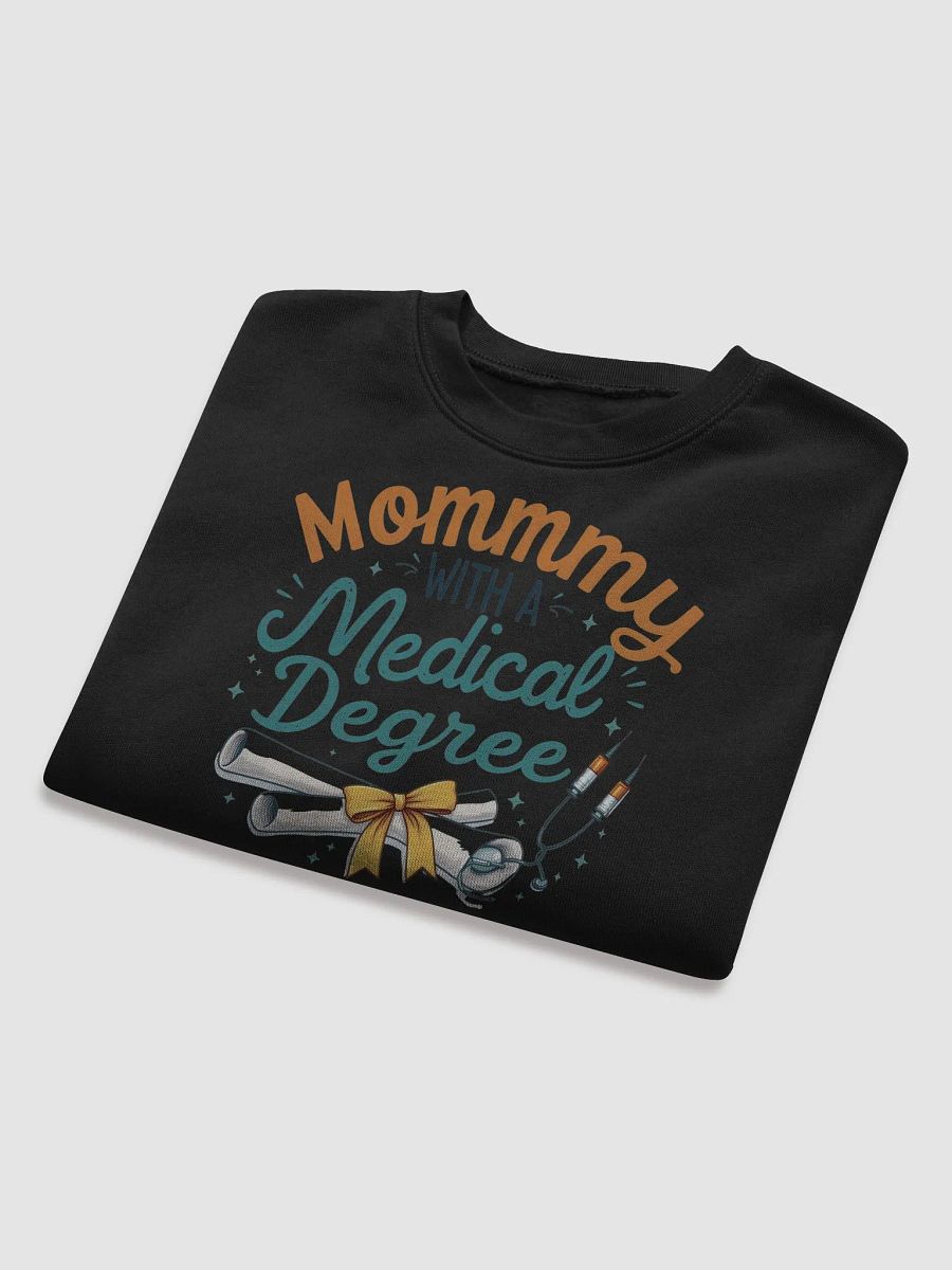 Mommy with a Medical Degree Graphic Crop Sweatshirt product image (30)
