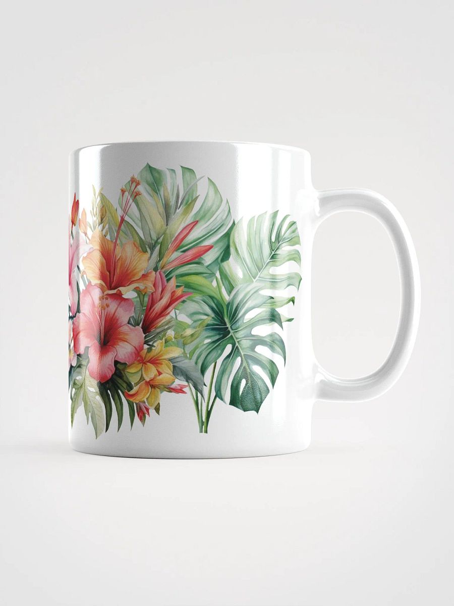 Tropical Blooms White Glossy Mug product image (1)