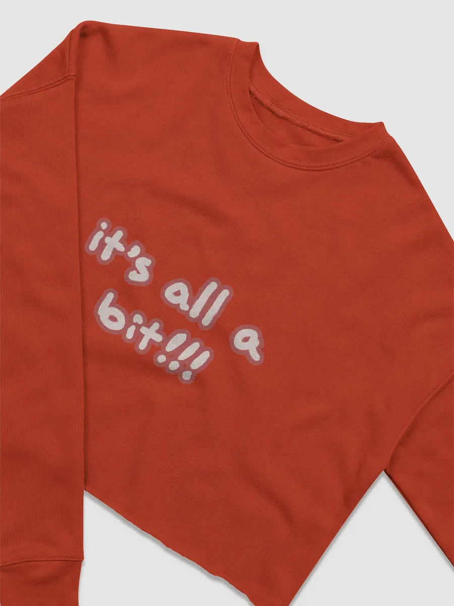 BUSY-BRAINED (lined design, #CB5F5F) Women's Fleece Crop Sweatshirt product image (9)