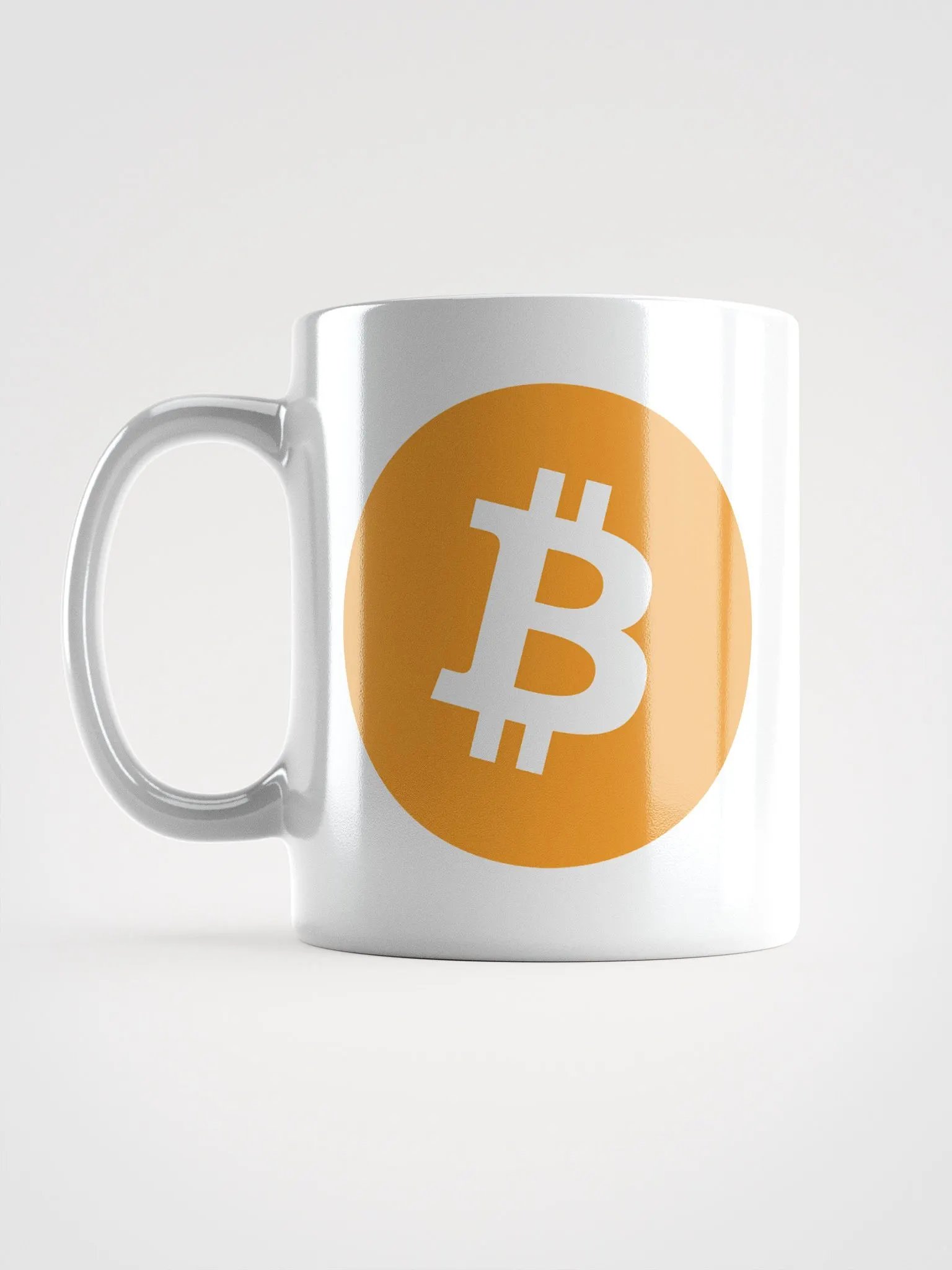 Bitcoin Logo White Glossy Mug product image (1)