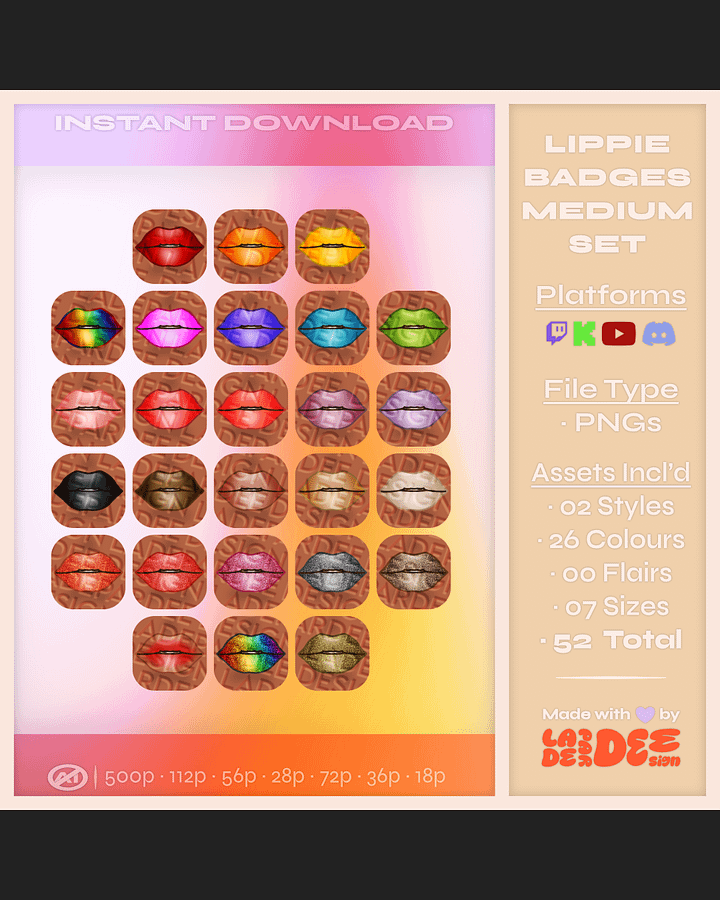 Lippie Badges [Medium Set] product image (1)
