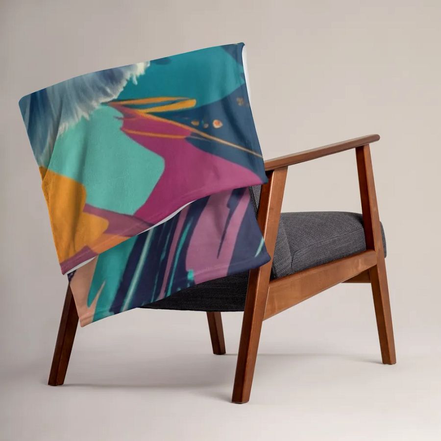 Watercolor 3D Eagle Throw Blanket product image (6)