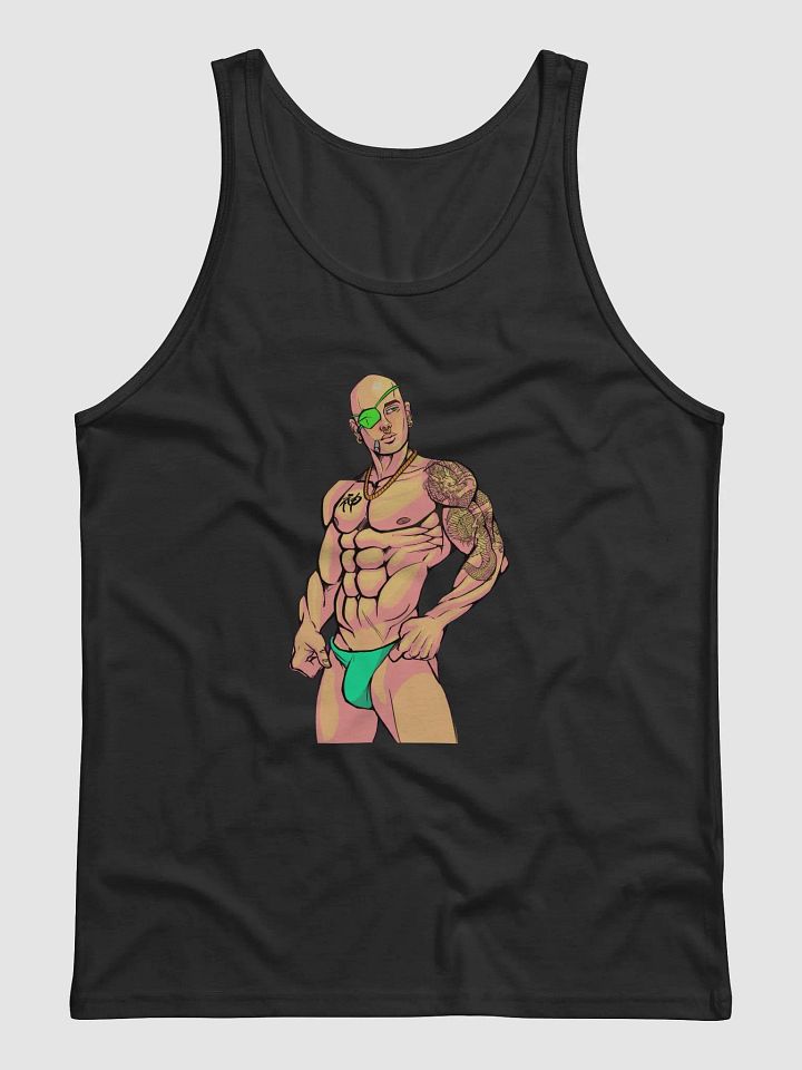 Green pirate eyed GGG Black tank top product image (1)