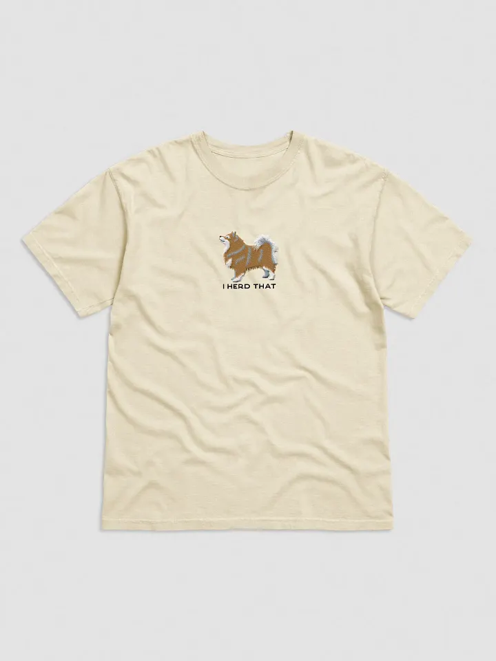 I Herd That T-Shirt(Embroidered) of a Finnish Lapphund(Fawn & White) product image (33)