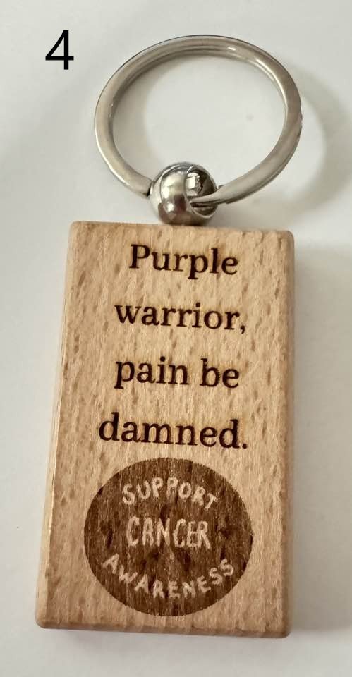 Wooden Engraved Illness Awareness Keychains | Chronic Pain, Cancer, & More  (3) product image (4)