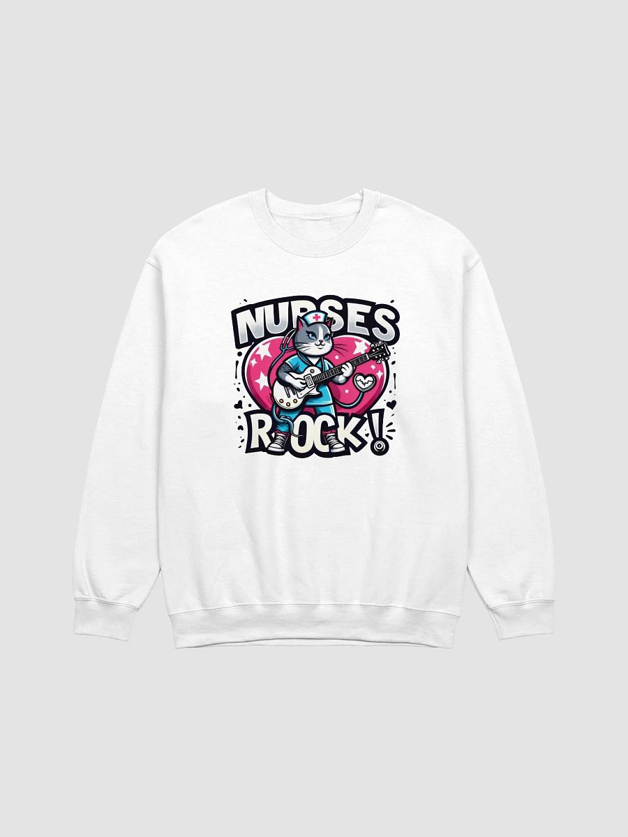 Nurse Rockstar Cat Crewneck Sweatshirt product image (6)