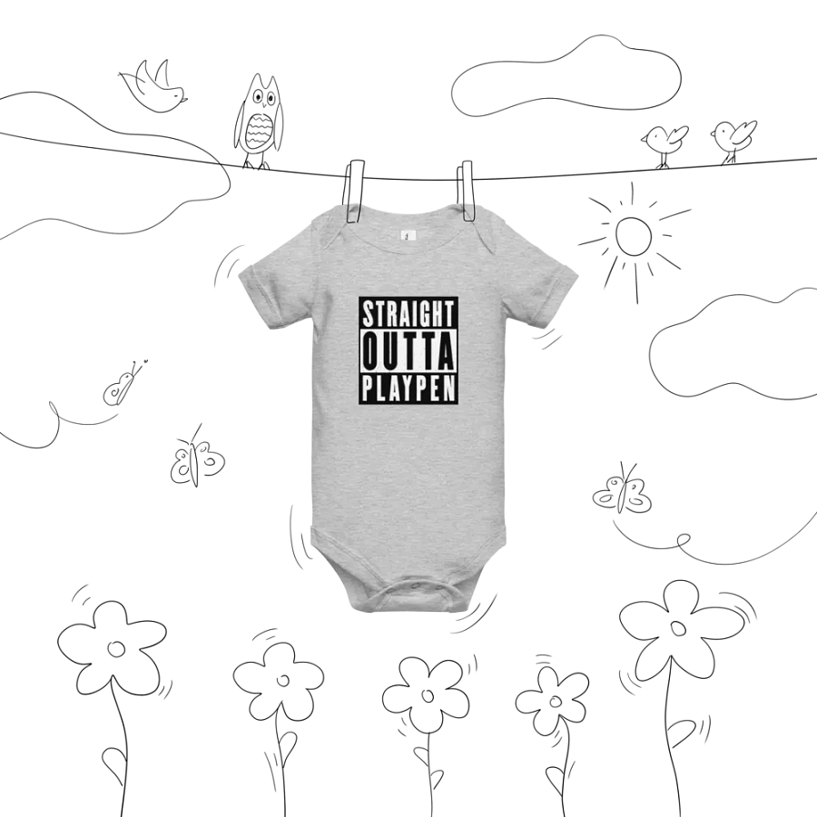 Straight Outta Playpen Baby Onesie product image (39)