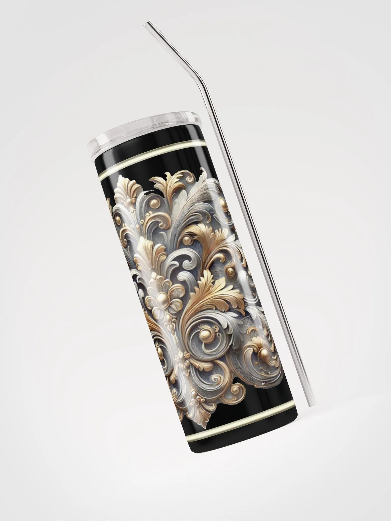 Ornate Floral Stainless Steel Tumbler product image (5)