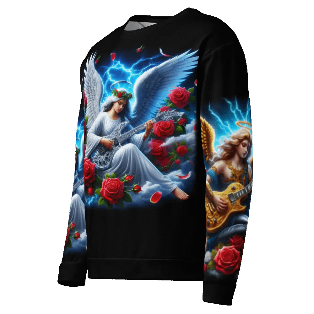 Angels making Music with a Guitar - All-Over Unisex Sweatshirt #18 product image (4)