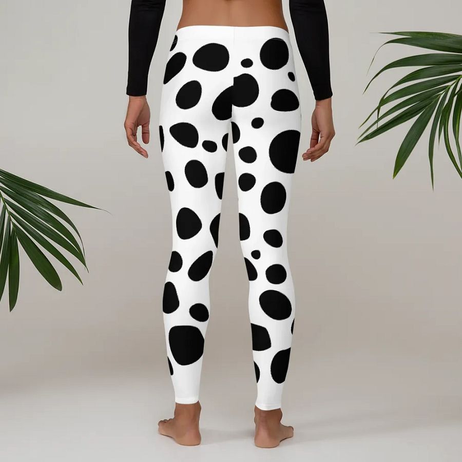 Dalmation Print Leggings – Soft, Stretchy, and Comfortable with Customizable Surface product image (4)