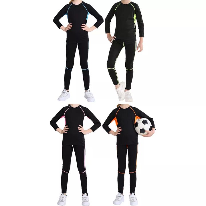 Kids Boys Girls Tracksuit Fitness Sweatshirt With Trousers Active Sportsuit Gym product image (1)