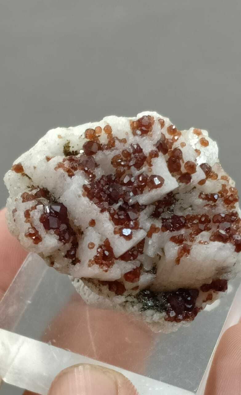 GARNET SPECIMEN ORANGE BROWN COMBINED WITH BLACK TOURMALINE AND ALBITE, 50 GRAM product image (7)