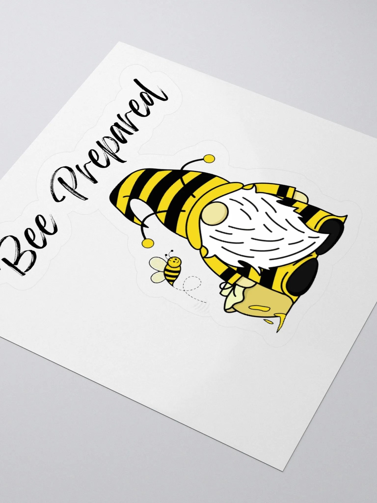 Bee Prepared Gnome Kiss Cut Stickers product image (8)