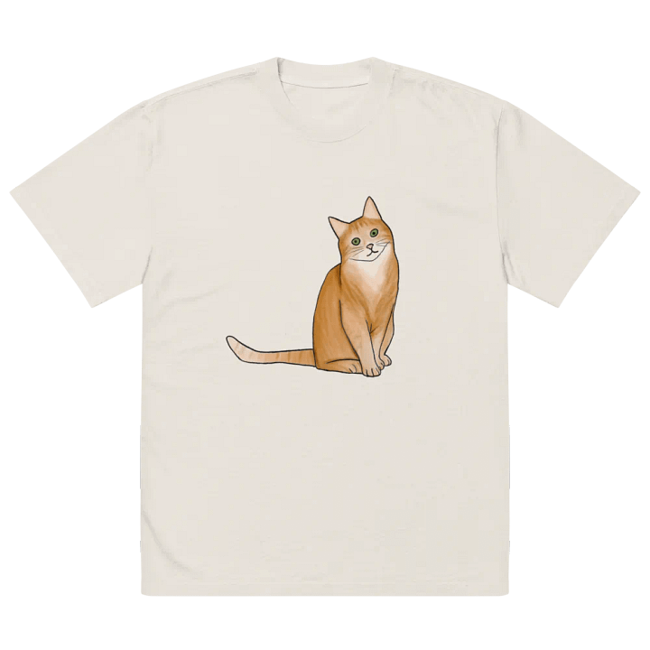 Orange Cat Premium Oversized Faded T-Shirt product image (8)
