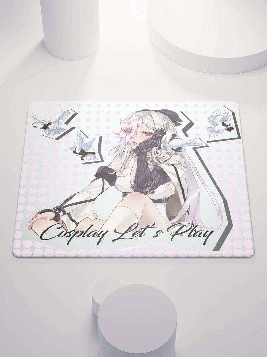 LZ's pigeons small mousepad white product image (1)