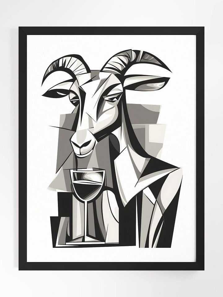 Goat & Wine Glass Framed Poster product image (1)