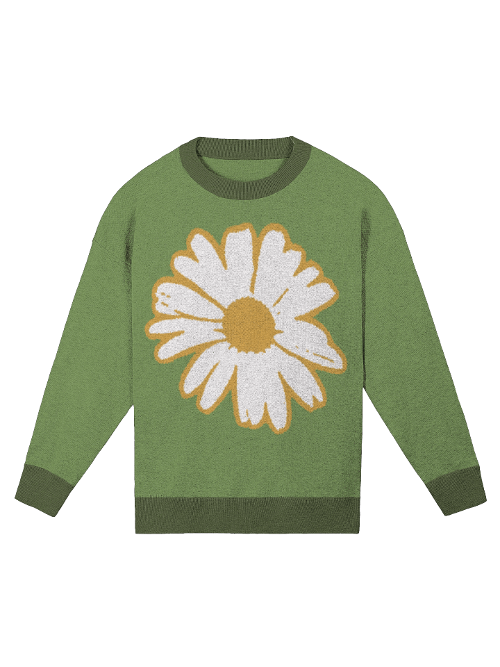 Daisy Jacquard Sweater – Relaxed Knit Pullover with Bold Floral Design product image (3)