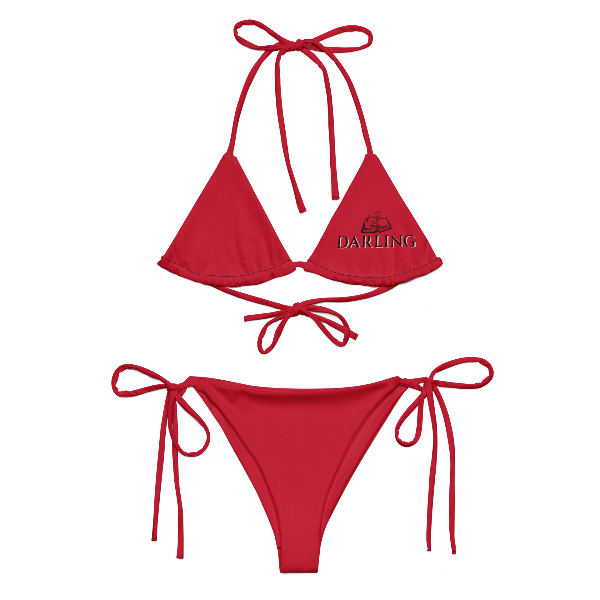 Yngling - Darling Series! String bikini set. Red -IICYIFY product image (2)