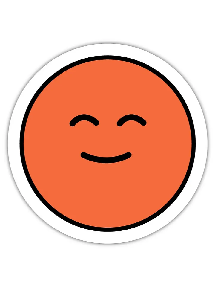 Builder.io - Orange Smiley Face Sticker product image (1)