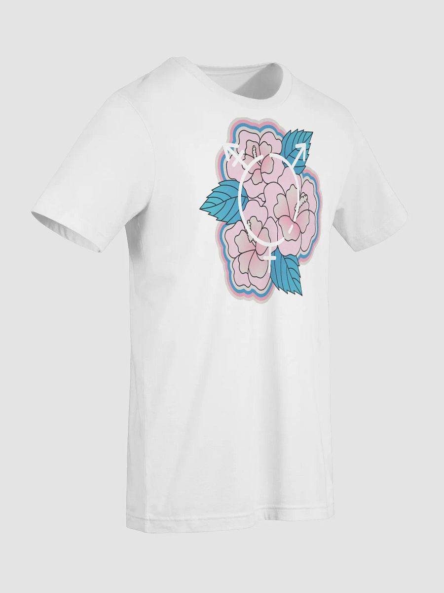 LGBTQIAP2S+ 2025, Trans Flower with Symbol, White Tee product image (9)