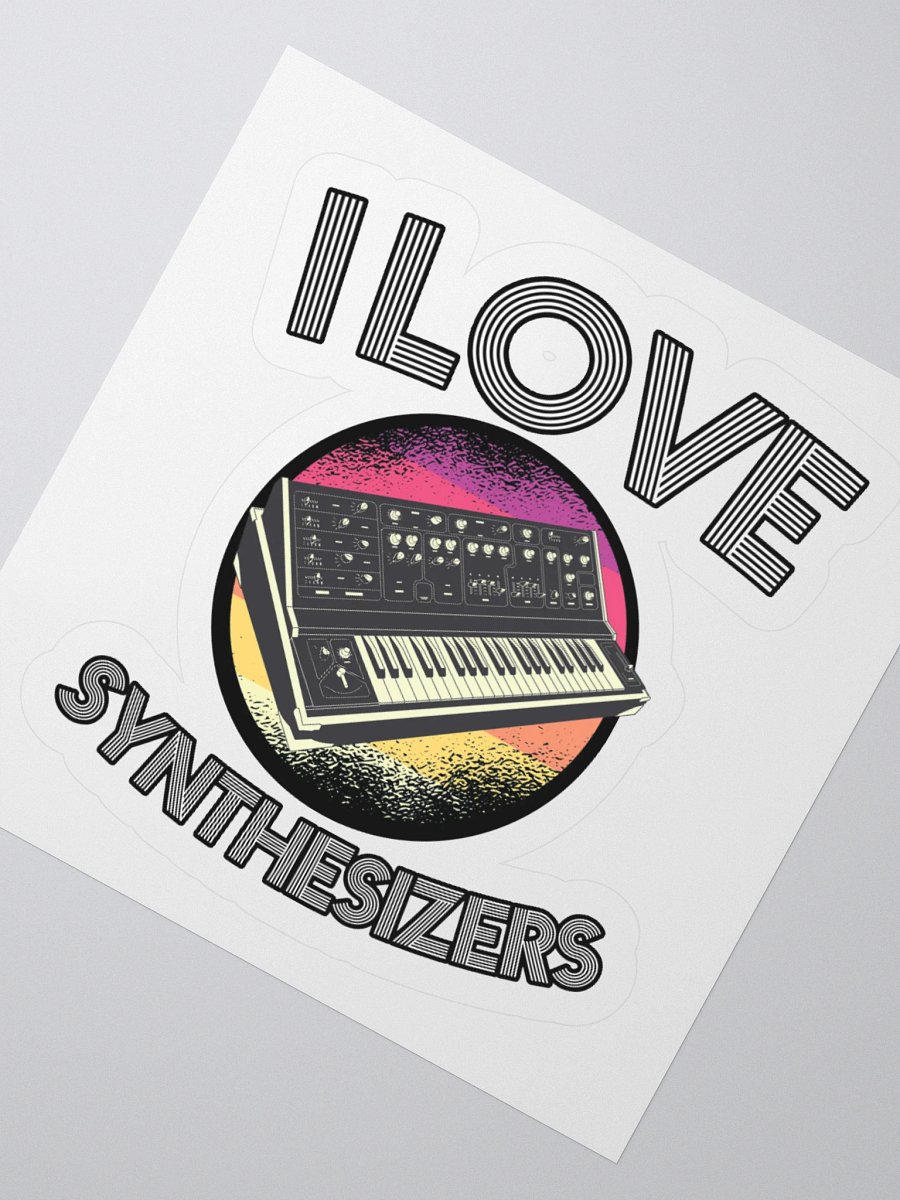 I Love Synthesizers Funny Sticker product image (2)