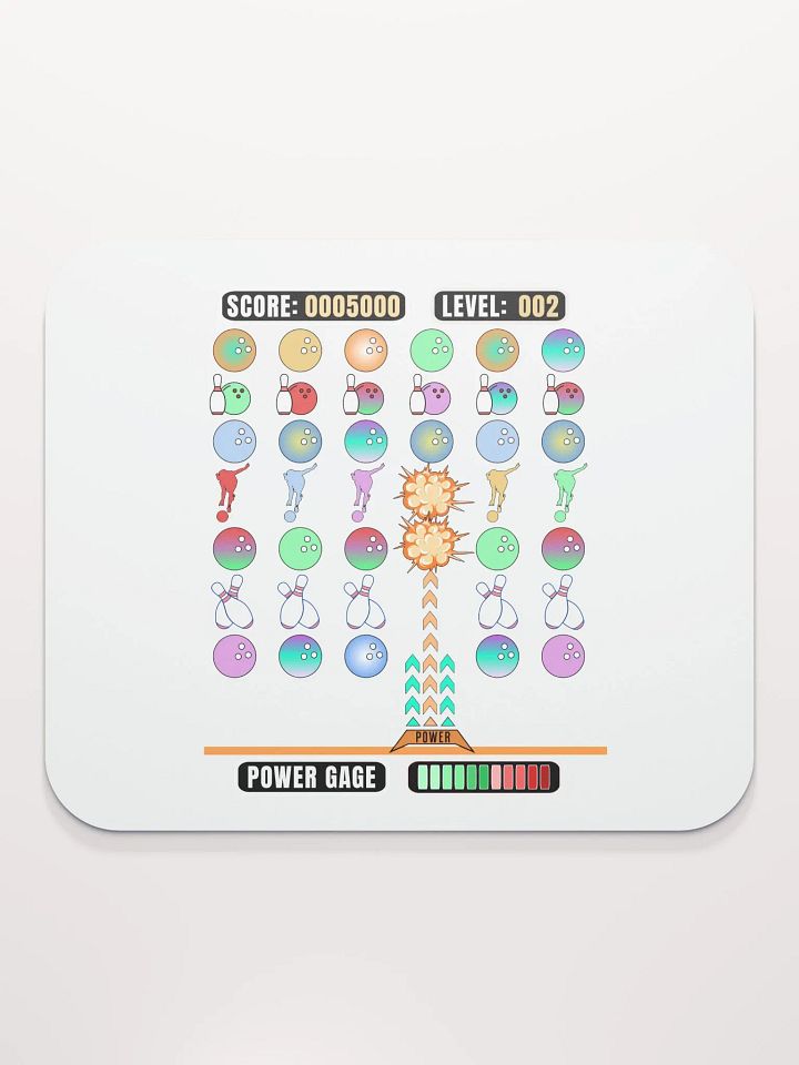 Space Invader Game Bowling Strike Explosion Mouse Pad product image (2)