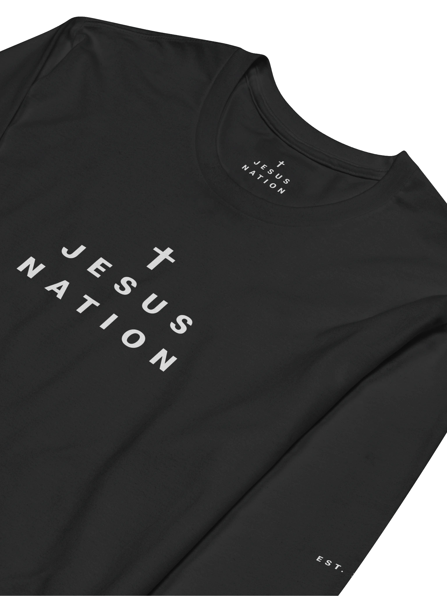 Jesus Nation Essential Long Sleeve (Black) product image (3)