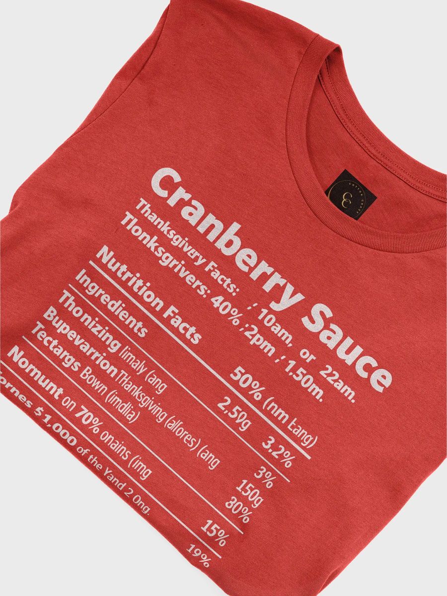 Cranberry Sauce Nutrition Facts T-Shirt product image (24)