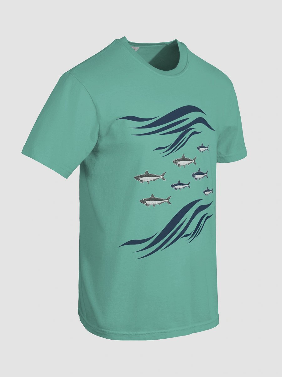 Sardines In Waves Heavyweight 100% Cotton T-Shirt product image (8)