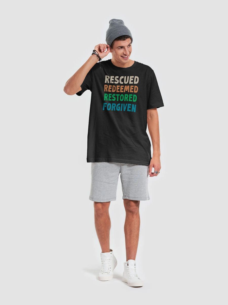 Rescued, Redeemed, Restored, Forgiven T-Shirt – Christian Religious Shirt for Men and Women product image (6)