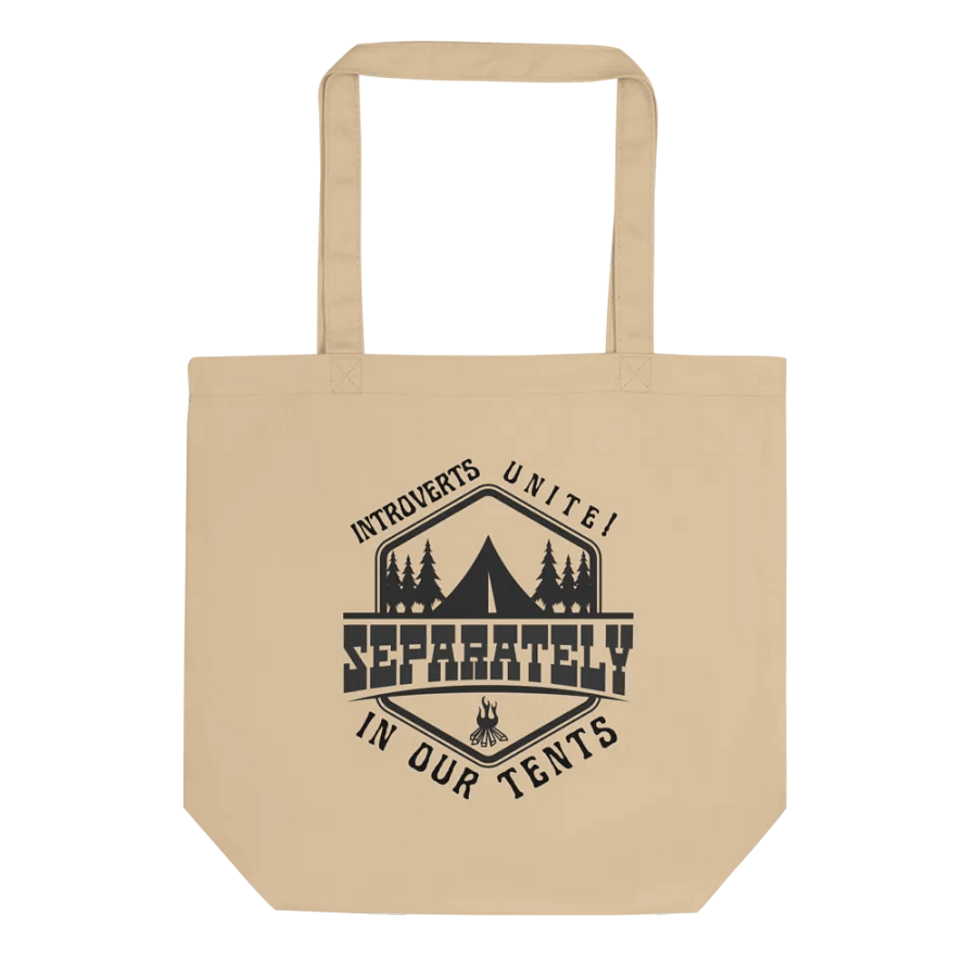 Funny sarcastic camping introvert canvas tote bag - 