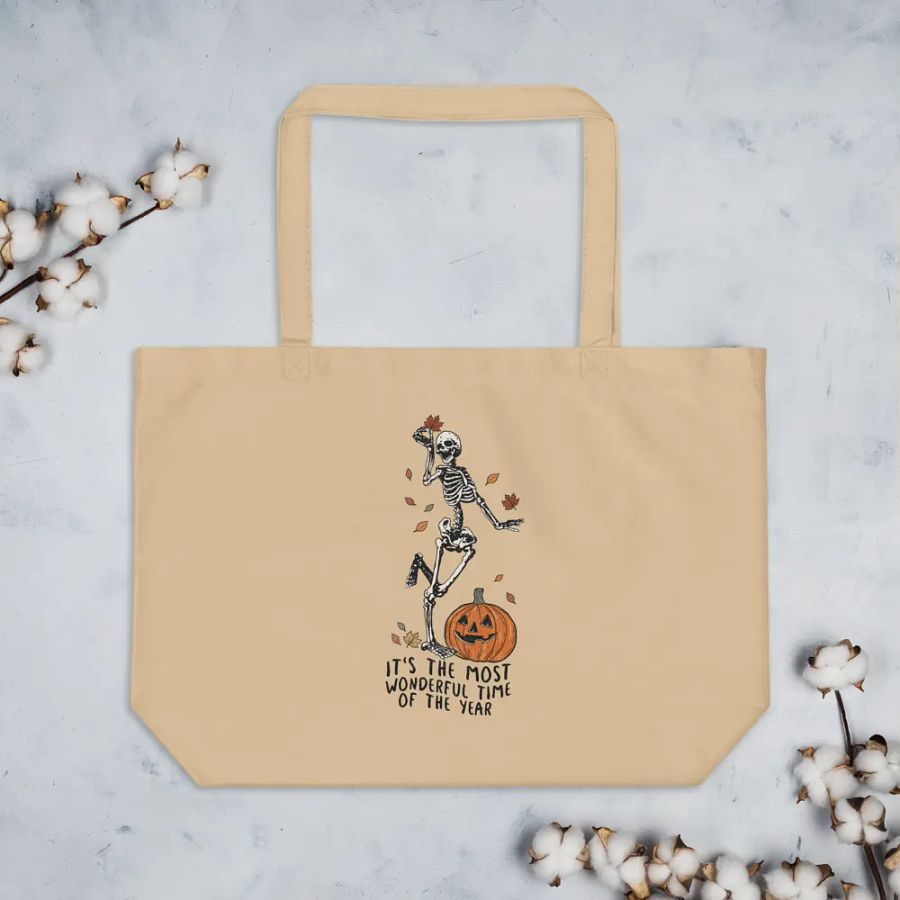 Festive Skeleton Organic Tote product image (7)