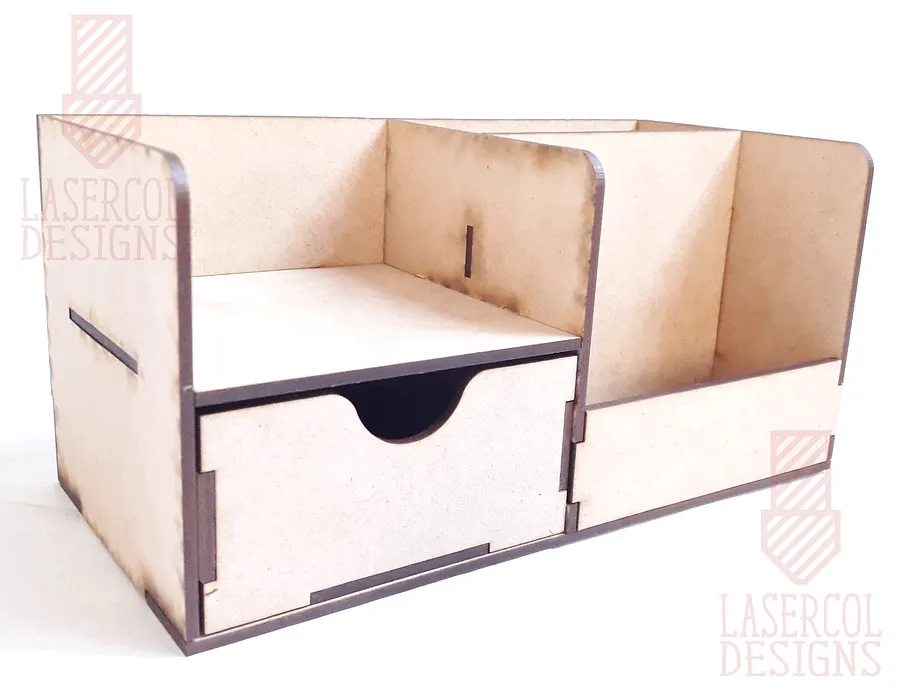 Desk Organizer with drawer - Laser Cut Files product image (2)